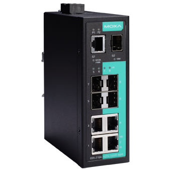 Коммутатор неуправляемый GIGABIT ETHERNET MOXA EDS-210A-1GTX-1GSFP-4SFP-T (6081172) Коммутаторы #1