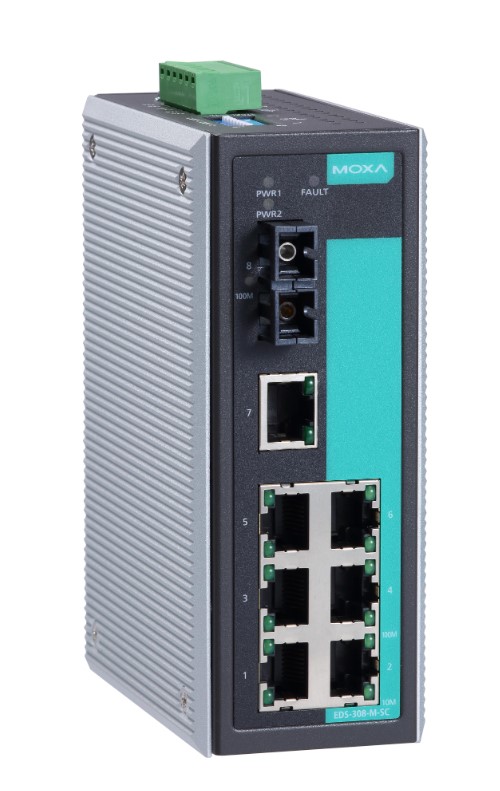 Коммутатор неуправляемый FAST ETHERNET MOXA EDS-308-M-SC-T (1143358) Коммутаторы #1