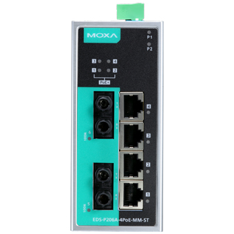 MOXA EDS-P206A-4PoE-MM-ST-T Видеорегистраторы и приемное оборудование #2