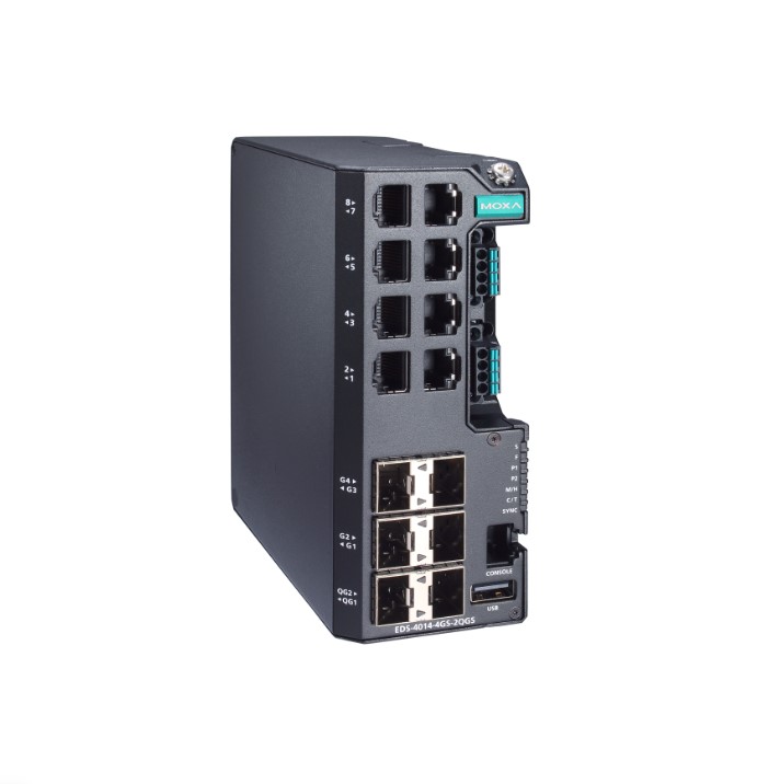 Коммутатор управляемый GIGABIT ETHERNET MOXA EDS-4014-4GS-2QGS-HV-T Коммутаторы