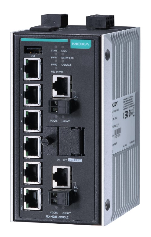 Коммутатор управляемый промышленный MOXA IEX-408E-2VDSL2-HV (6108167) Коммутаторы #1