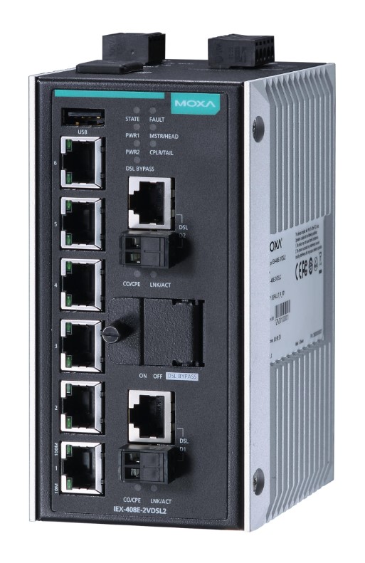 MOXA IEX-408E-2VDSL2-LV-T Видеорегистраторы и приемное оборудование #1